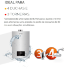 Aquecedor De Água A Gás Komeco Ko 46 Di Prime Inox Digital Wi