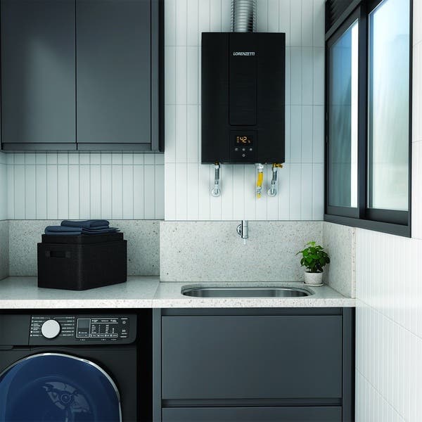 Aquecedor De Água A Gás Lorenzetti 15 Litros LZ 1600DE-BK Preto