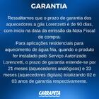 Aquecedor De Agua A Gás Lorenzetti Gn 25 Litros Lz 2500de