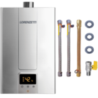 Aquecedor De Água A Gás Lorenzetti Lz 1600 De Inox Gn Com Kit