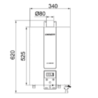 Aquecedor De Água A Gás Lorenzetti Lz 2000 De Inox Glp Com Ki