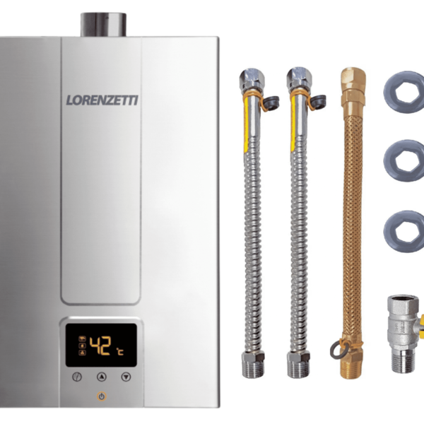 Aquecedor De Água A Gás Lorenzetti Lz 2000 De Inox Glp Com Ki