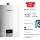 Aquecedor De Água A Gás Lorenzetti Lz 2000 De Inox Glp Com Ki