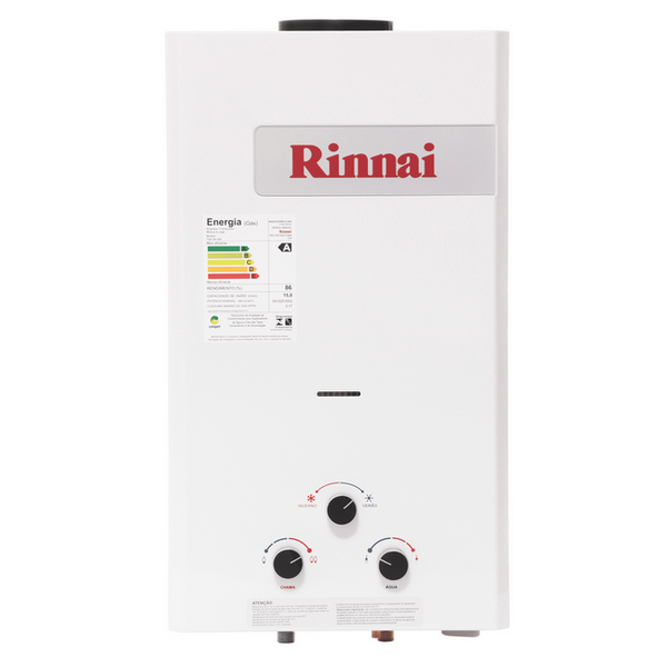 Aquecedor De Agua A Gás Mecânico 15l M15 S Rinnai Gn Branco