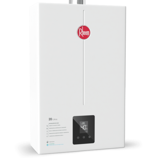 Aquecedor De Água A Gás Rheem Digital 20l/min Glp Branco Rb3a