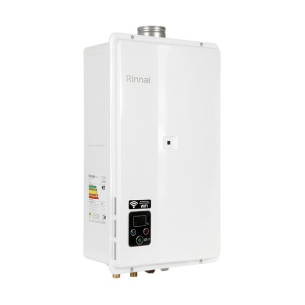 Aquecedor De Água A Gás Rinnai Reu E27 Feh 27 Litros Branco Gas:gn ...