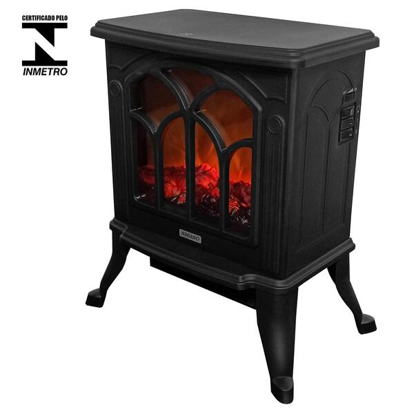 Aquecedor Elétrico Lareira Retrô Chama 3d - 110v