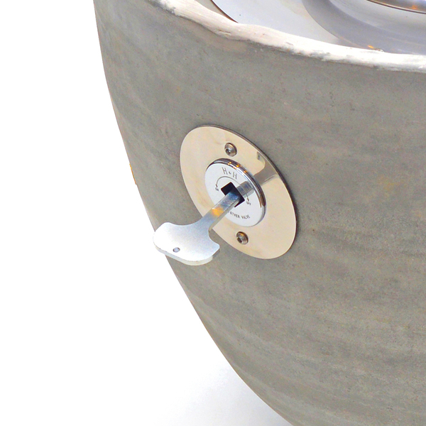 Aquecedor Fire Pit Olímpia Base Cimento com Cristais Cinza K3