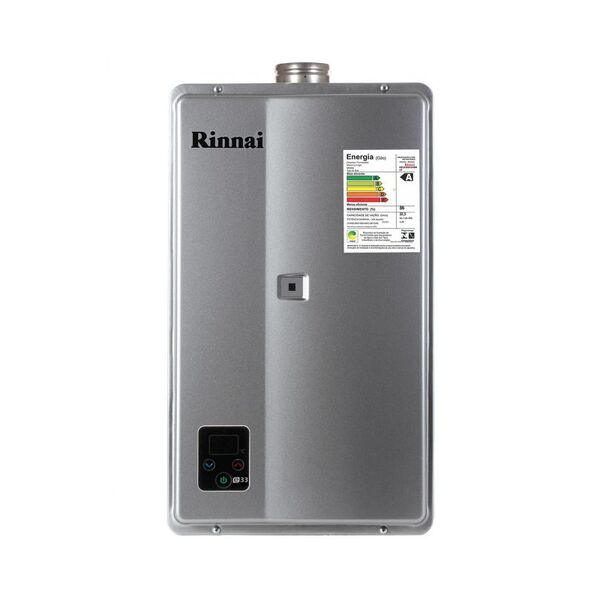 Aquecedor Rinnai Reu E271 Feh Top  Vazão De 27 Litros - Prata