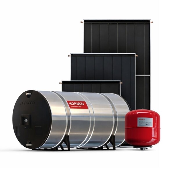 Aquecedor Solar 400l Alta Pressão Boiler + Placa + Vaso K...