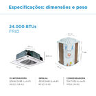 Ar Condicionado Cassete 24000 Btus 4 Vias Frio Midea 40kvqd24