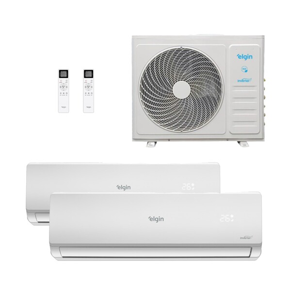 Ar Condicionado Multisplit 2x9000 BTUs Quente e Frio Branco 220V Tri Split Elgin