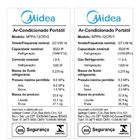 Ar Condicionado Portátil 12000 Btus Conectado Frio Midea Mppa