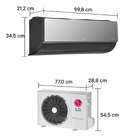 Ar Condicionado Split Inverter Inverter Quente e Frio 18000BTUs 220V Dual Inverter Voice Artcool LG