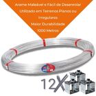 Arame Liso Z700 1000m + 12 Catracas + Chave Para Catraca