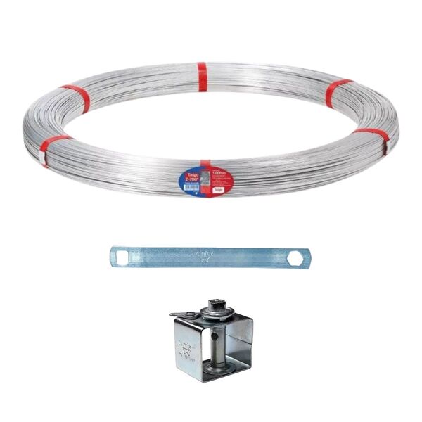 Arame Liso Z700 1000m + 5 Catracas + Chave Para Catraca