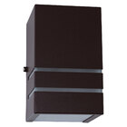 Arandela 1 Foco Facho E Frisos Marrom + Led Br. Frio St294