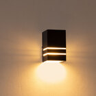 Arandela 1 Foco Facho E Frisos P/ Lâmpada E27 Preto St294