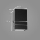 Arandela 1 Foco Facho E Frisos Preta + Led Br. Frio St294