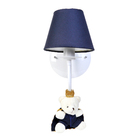 Arandela 1 Lâmpada Ursinho Príncipe Marinho Quarto Bebê Infan