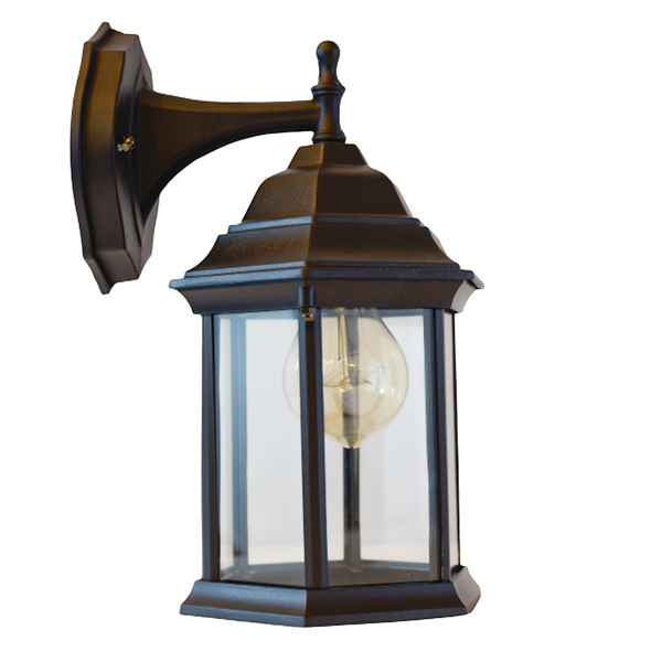 Arandela 1lp-e27 Capela 4 Faces Externo Aluminio Com Pintura