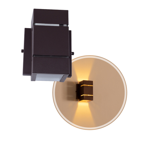 Arandela 2 fachos e frisos p/ lâmpada G9 uso interno e extern