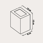 Arandela 2 Fachos Korre Branco 1xg9 Metaldomado 5890.12