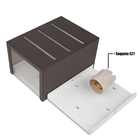 Arandela 2 Focos C/ 3 Frisos Externa Parede Muro Marrom