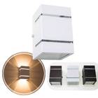 Arandela 2 Focos C/ Frisos E Facho Branca Externa Parede Muro