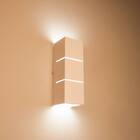 Arandela 2 Focos C/ Frisos E Fachos 30cm Externa E Interna Ki