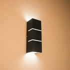 Arandela 2 Focos C/ Frisos E Fachos 30cm Externa E Interna Pr