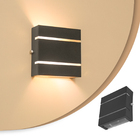 Arandela 2 Focos C/ Frisos E Fachos Externa Parede Muro Slim