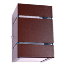 Arandela 2 Focos E 2 Frisos Em Alumínio Externa Marrom-il10604