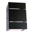 Arandela 2 Focos E 2 Frisos Em Alumínio Externa Preto-il10704