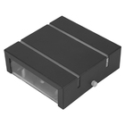 Arandela 2 Focos E Frisos Externa Parede Muro Slim Preta + Le