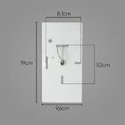 Arandela 2 Focos Efeito 6 Frisos Alumínio Externa Branco St27