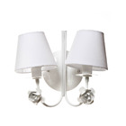 Arandela 2 Lâmpadas Flores Brancas Quarto Bebê Infantil