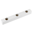 Arandela de Parede 3 Lâmpadas Branca Aço Camarim Attena