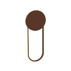 Arandela 46×18×3.7cm Marrom Led 16w 3000k Branco Quente Bivolt