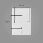 Arandela 5 vidros para lâmpada E27 luminária branca st569