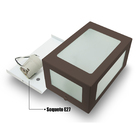 Arandela 5 Vidros Parede Muro Externa E Interna Marrom