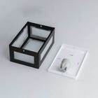 Arandela 5 vidros Preta + lâmpada LED E27 12W 3000K st569