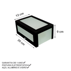 Arandela 5 Vidros Retangular Efeito Moderna E27 Mf109 - Mega