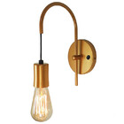 Arandela Abajur Luminária Parede Botão Cama Moderno Dourado