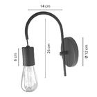 Arandela Abajur Luminária Parede Quarto Cama Moderno Bronze