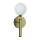 Arandela Abaporu Dourado Globo Vidro Br Hl014 Bella + Led 1x