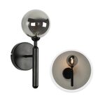 Arandela Abaporu Preto E Fumê P/ 1x G9 Globo Vidro Hl014 Bell