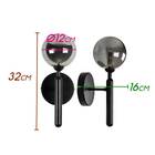 Arandela Abaporu Preto E Fumê P/ 1x G9 Globo Vidro Hl014 Bell