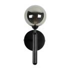 Arandela Abaporu Preto E Fumê P/ 1x G9 Globo Vidro Hl014 Bell