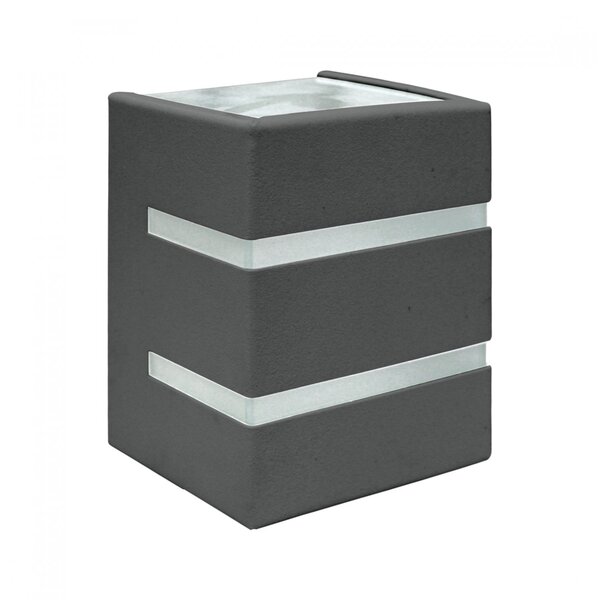 Arandela Aço 2 Fachos com Aletas Lente Vidro 159210-14 Blumen